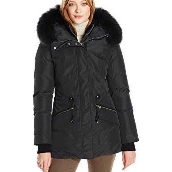 Katryn hip length winter down jacket with fur - Picture 3 of 9